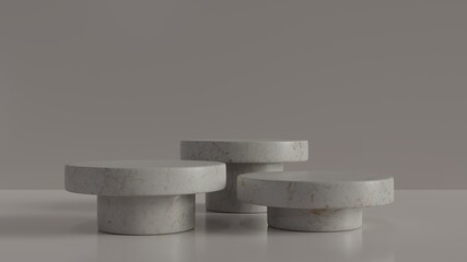 Marble stone display podium.