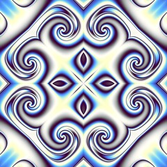 Abstract digital geometrical pattern. Symmetric ornate pattern.