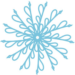 abstract blue snowflake