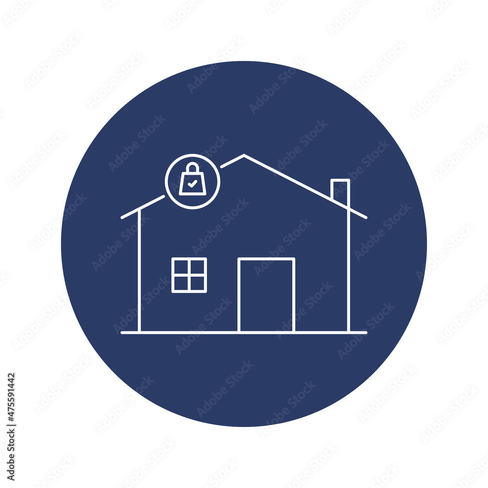 Canvas Prints home security lock icon vector