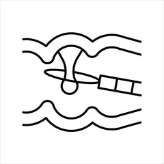 remove polyps, line icon, proctoscopy