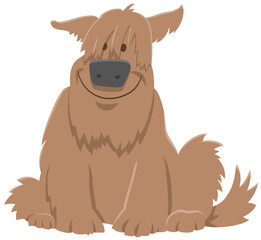 cartoon shaggy brown dog animal character