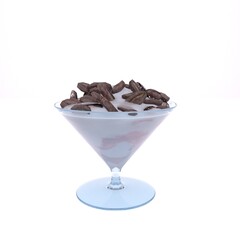 ice cream with chocolate