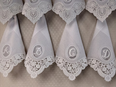 Lace handkerchiefs from Burano, Venice
