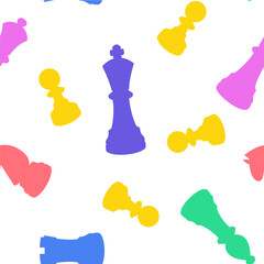 Chess seamless pattern