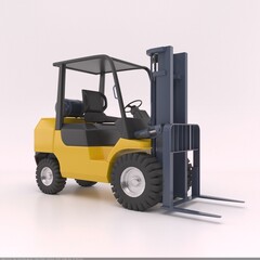 yellow truck and forklift