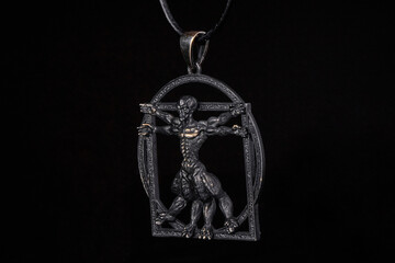 Figure of an alien astronaut on a suspension