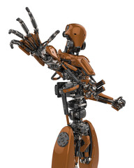 Fototapeta premium mega robot super drone in a white background