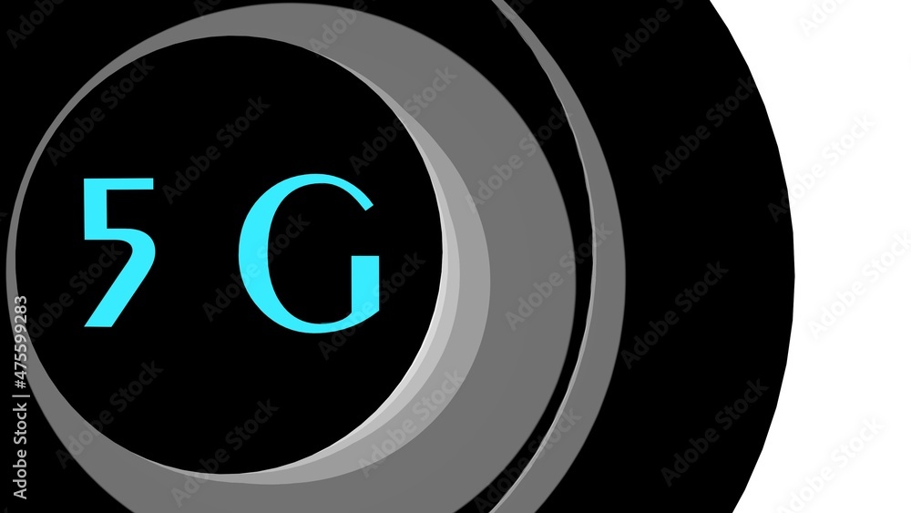 Poster 5g text. lte network. mobile communications. data transfer.