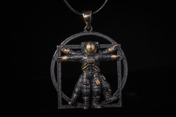 Figure of an alien astronaut on a suspension