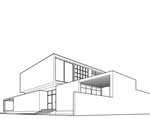 sketch of building