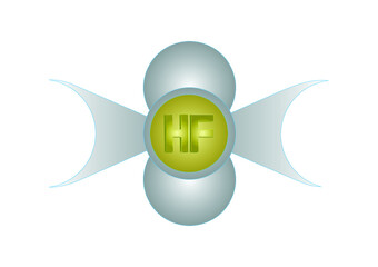 Projekt grafiki wektorowej przedstawiające logo. Wektor wykonany jest w odcieniach szarości, z żółtym metalicznym elementem w środkowej części.  Zastosowano efekt elementu przestrzennego. © boguslavus