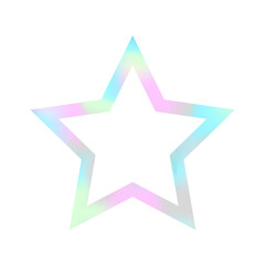 Multicolor gradient star vector illustration. Shape background. Success symbol. Rate icon.