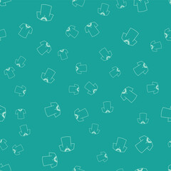 Green Shirt icon isolated seamless pattern on green background. Vector