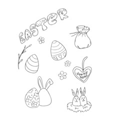 Vector design for postcard backgrounds and fabrics.Cute Easter holiday