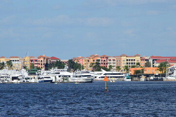 View over Naples bay in Florida 