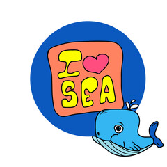 Vector design for postcard backgrounds and fabrics.Funny marine design