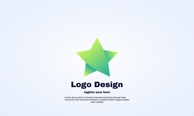 illustrator idea star logo abstract design template