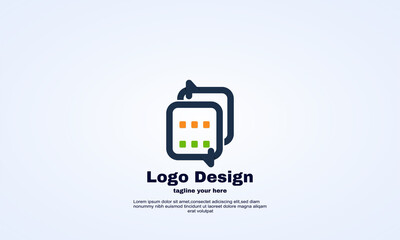 illustrator infinity chat logo design template