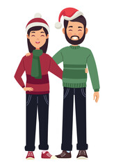 couple wearing winter clothes