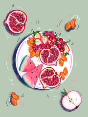 illustration of fruit