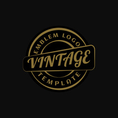 Vintage Emblem Logo Badge Design in Classic Retro Style