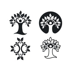 family  tree icon template vector illustration