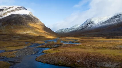 Gordijnen The valley of Tjäktjavagge, Kungsleden © Sofya