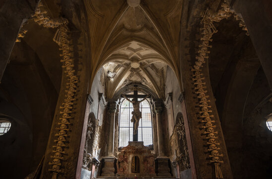 Kutn&aacute; Hora, Czech Republic, June 2019- view of the Sedlec Ossuary (Kostnice Sedlec)