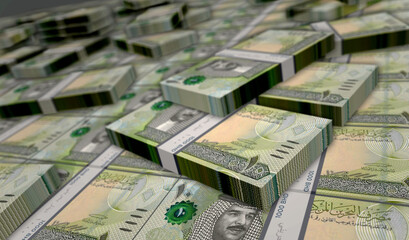 Bahrain Dinar money banknotes pack 3d illustration - obrazy, fototapety, plakaty