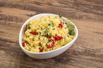 Vegetarian uisine - couscous with vegetables