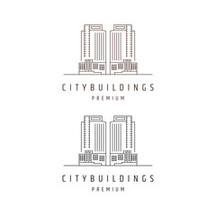 City Buildings logo icon design template 