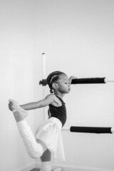 Black Girl practicing Ballet 