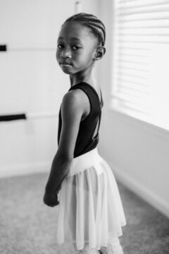 Black Girl practicing Ballet 