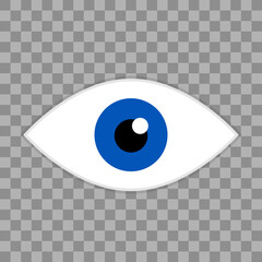 Vector illustration of realistic eyes. The background is transparent.