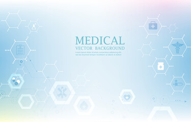 Abstract health care vector technology medical background