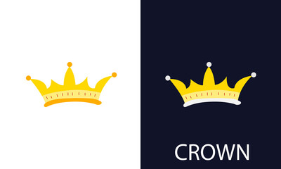 A golden crown for a prince or princess. A symbol of power. For dark and light backgrounds. Vector illustration.