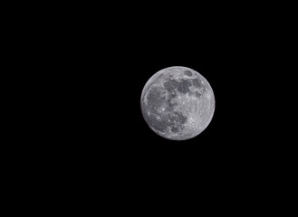 full moon over black