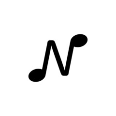 Letter N music logo design