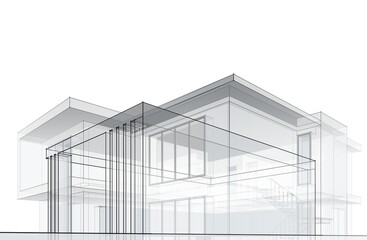 3d render of a modern house