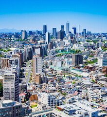 Fototapeta na wymiar 東京　文京区と池袋の高層ビル