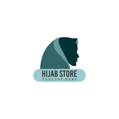 vector illustration of hijab shop logo. modern allshop logo.