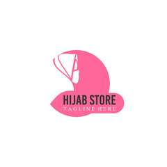 vector illustration of hijab shop logo. modern allshop logo.