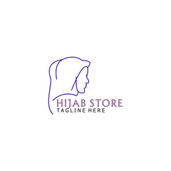 vector illustration of hijab shop logo. modern allshop logo.
