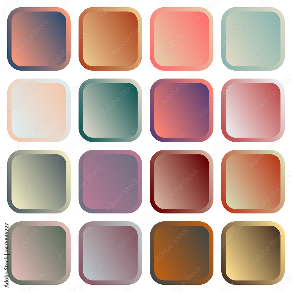 Poster multicolor 3d vintage gradient square icon background for web and print design element