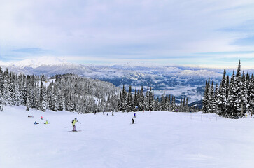 Fototapeta na wymiar Snow ski view