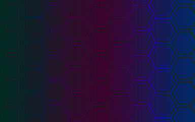 Abstract hexagon light and shade creative technology background. dark pink, blue vector pattern with lamp shapes. colorful abstract illustration with gradient lines. modern hexagon design.