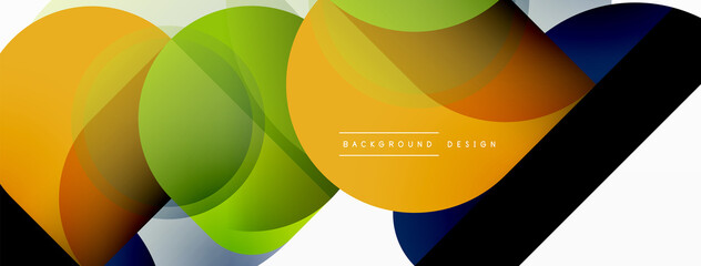 Round triangle shapes lines and circles. Geometric vector illustration for wallpaper banner background or landing page