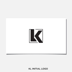 KL INITIAL LOGO DESIGN VECTOR