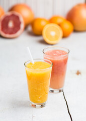 freshly squeezed orange and grapefruit juice